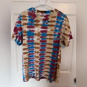 Pocket tee: parallel tie dye